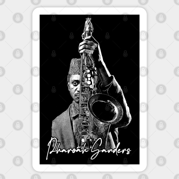 Pharoah Sanders -- Original Retro Design Magnet by DankFutura